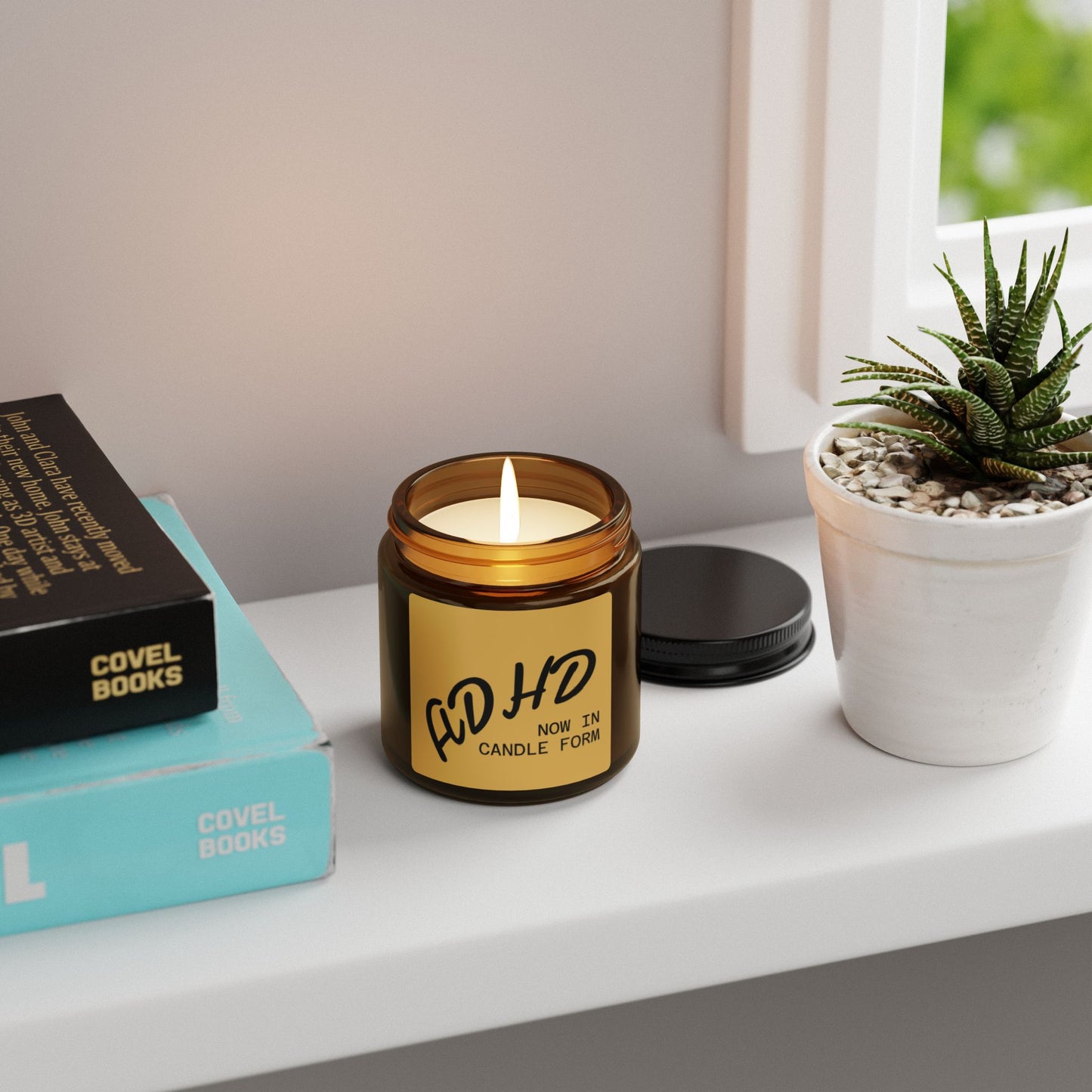 Progress Over Perfection Soy Candle — Amber Jar Scented Candle