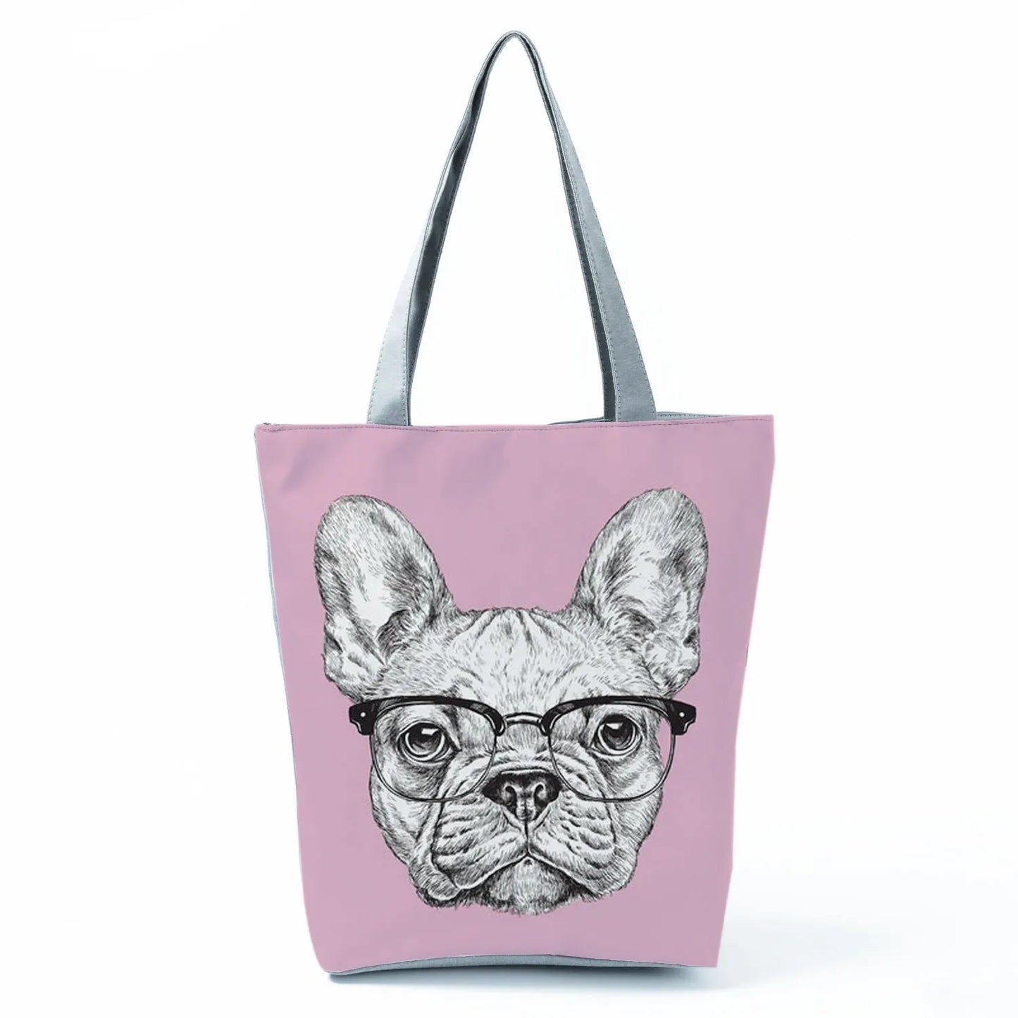 Customizable Cute West Dog Handbags For Women Groceries Pug Retriever Shopping Bags Foldable Animal Large Capacity Shoulder Bag