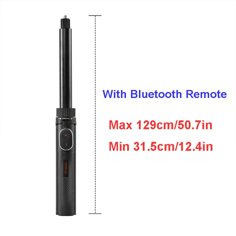 3-in-1 Bullet Time Selfie Stick Tripod for Insta360 X5 X4 Invisible Pole 75°/90° Rotatable with Wireless Remote for Vlog Travel