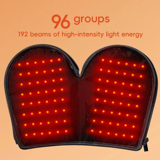 Red Light Therapy for Hand Pain Relief with 660nm Red & 850nm Infrared Light,Rechargeable LED Near Infrared Light Therapy Glove