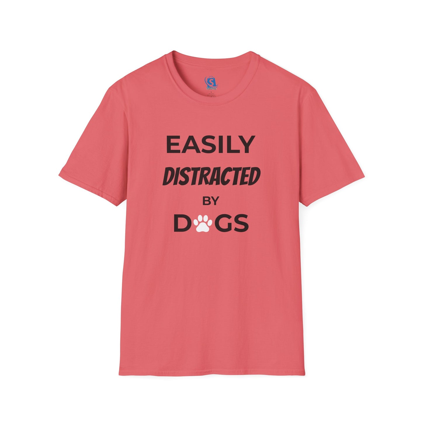 Easily Distracted by Dogs T-Shirt — Funny Dog Lover Tee