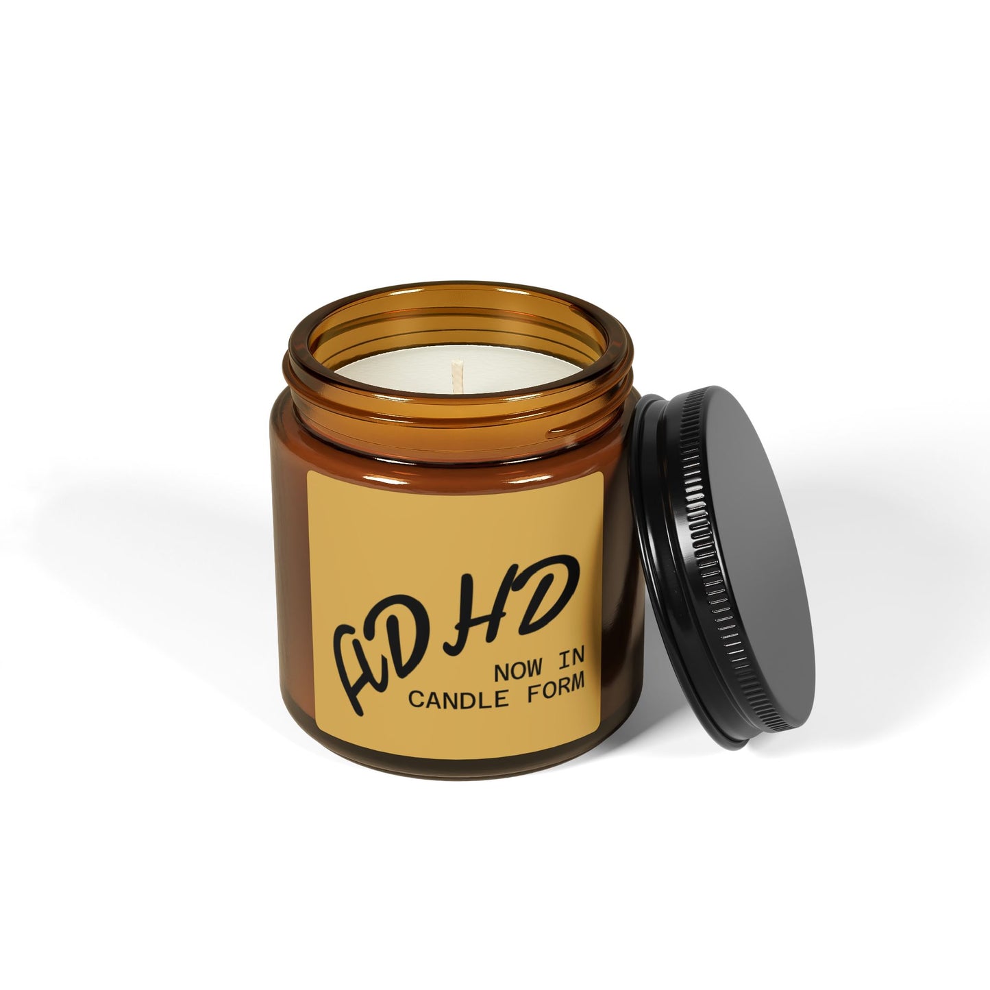 Progress Over Perfection Soy Candle — Amber Jar Scented Candle