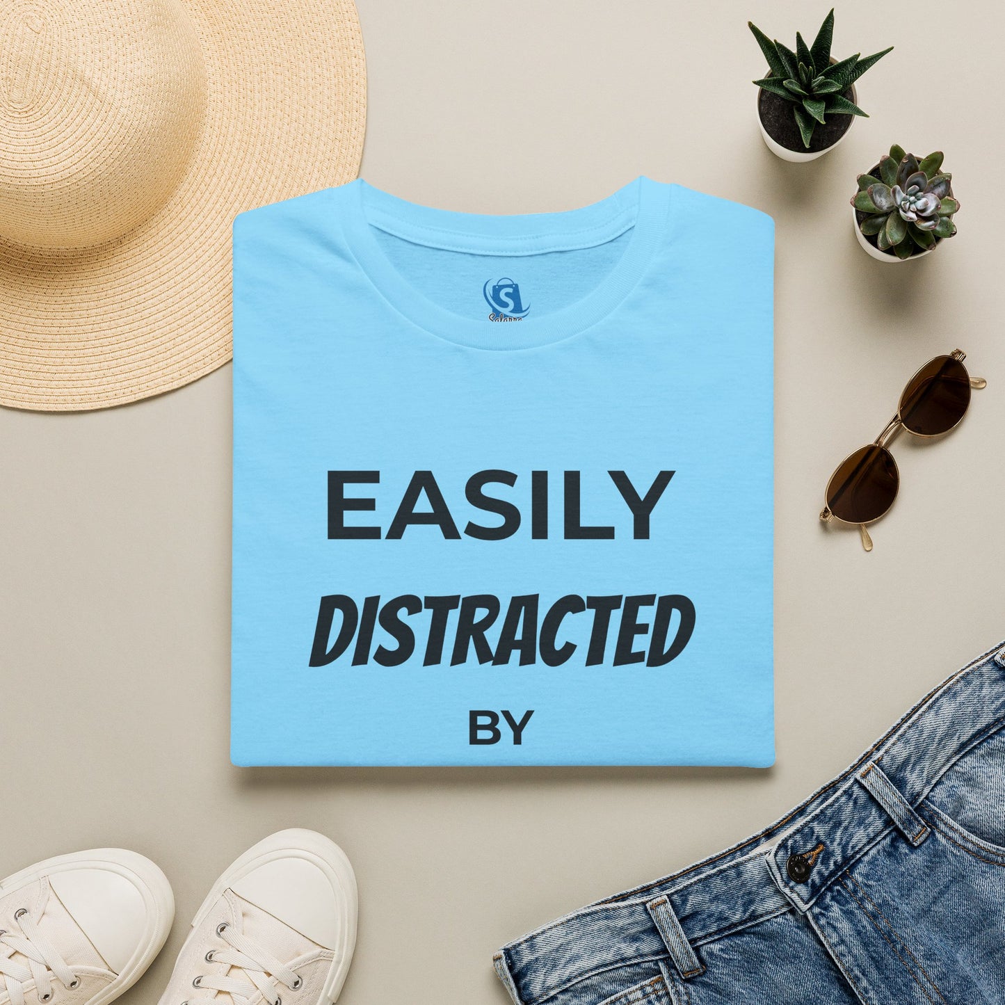 Easily Distracted by Dogs T-Shirt — Funny Dog Lover Tee