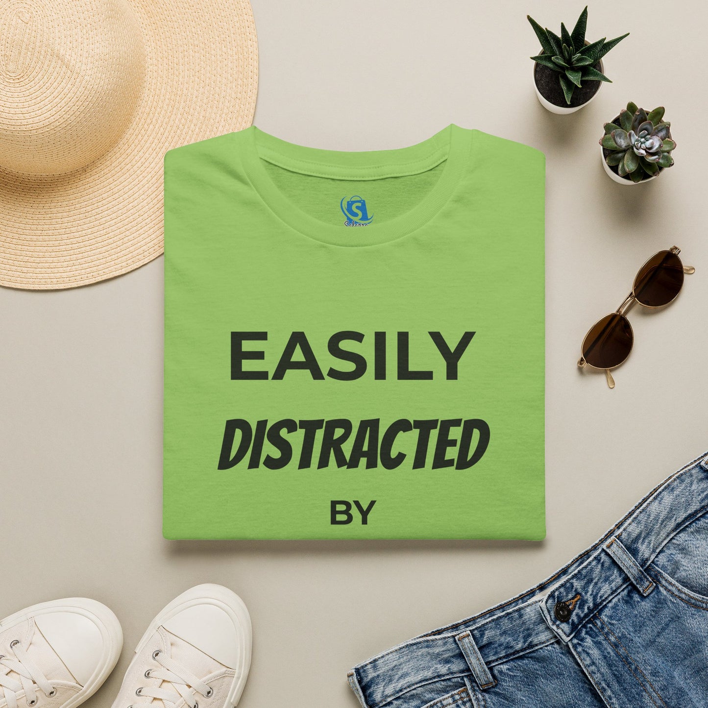 Easily Distracted by Dogs T-Shirt — Funny Dog Lover Tee