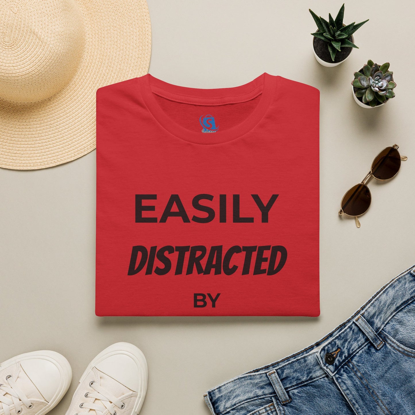 Easily Distracted by Dogs T-Shirt — Funny Dog Lover Tee