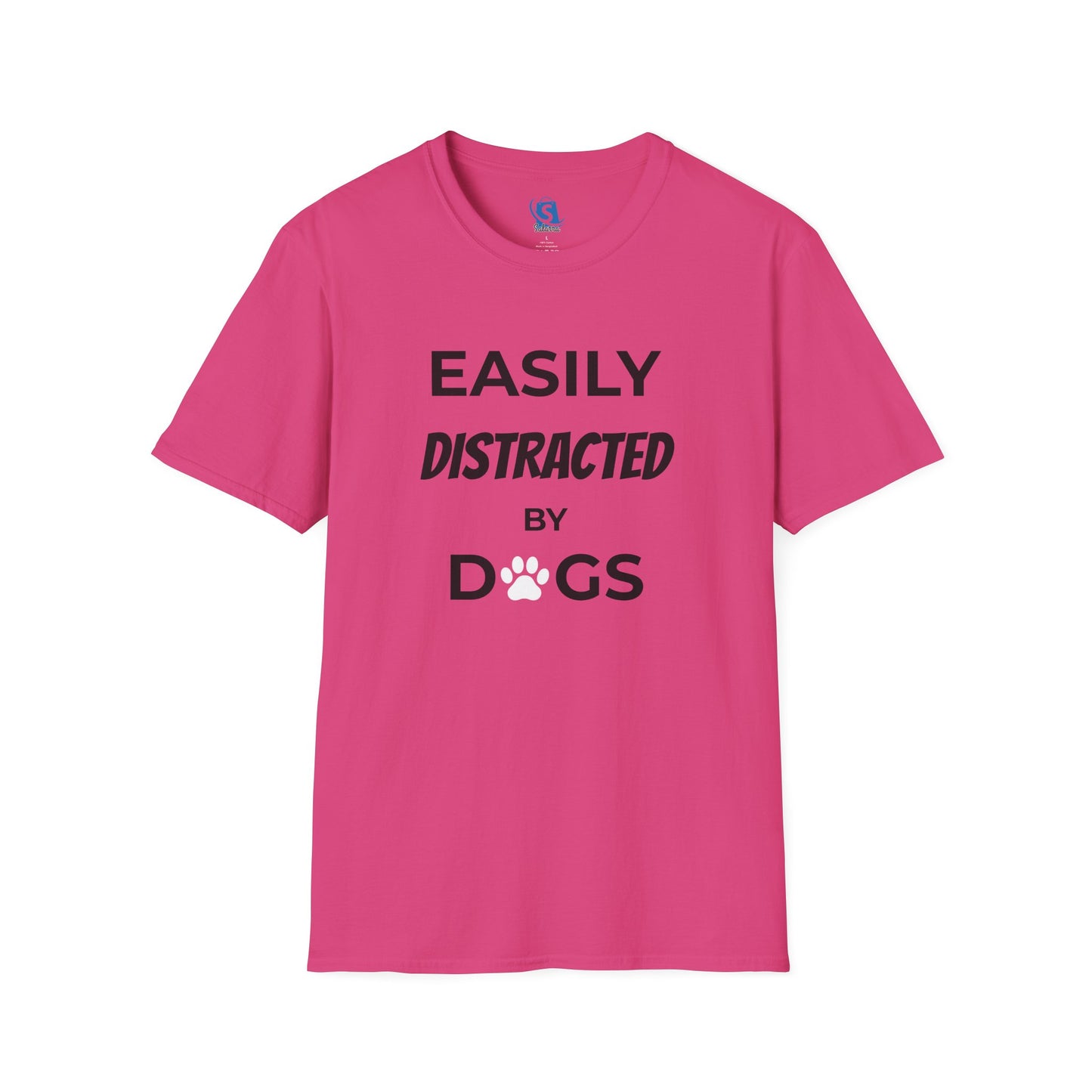 Easily Distracted by Dogs T-Shirt — Funny Dog Lover Tee