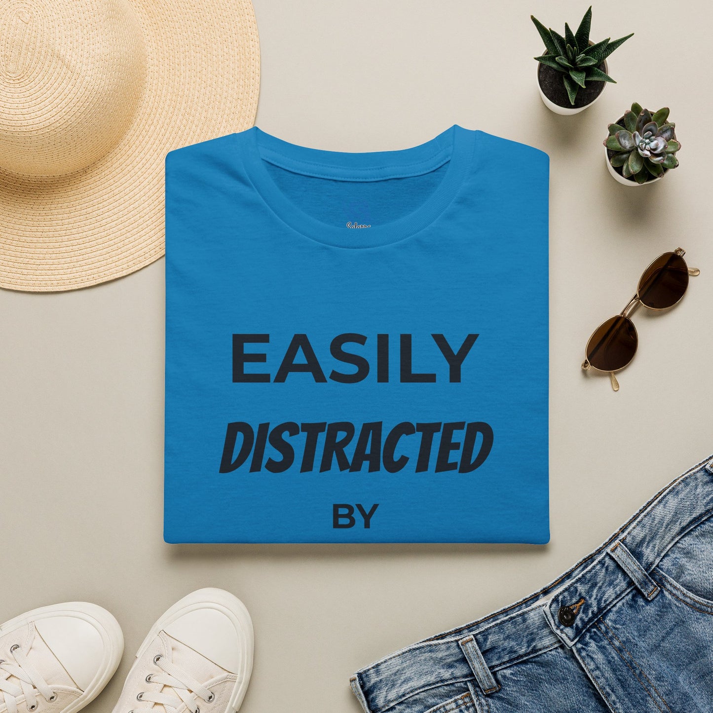 Easily Distracted by Dogs T-Shirt — Funny Dog Lover Tee