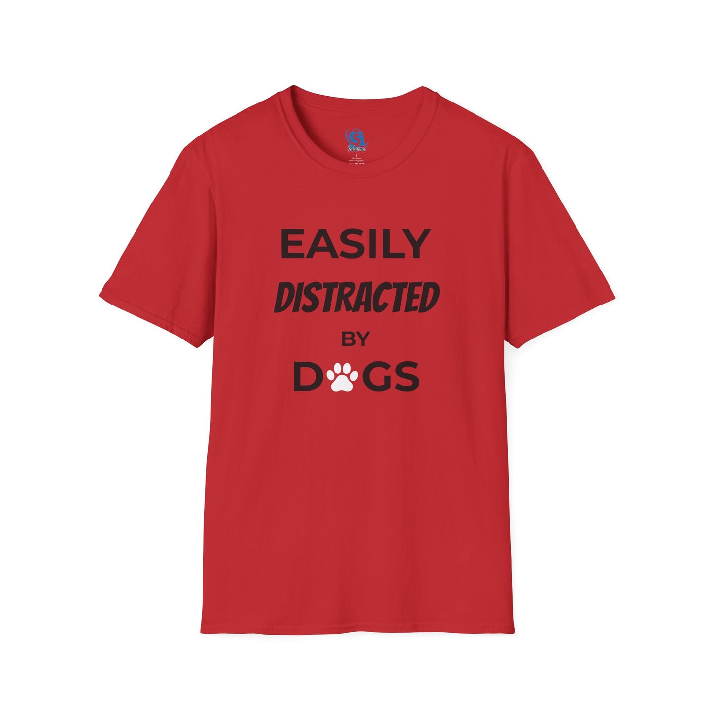 Easily Distracted by Dogs T-Shirt — Funny Dog Lover Tee