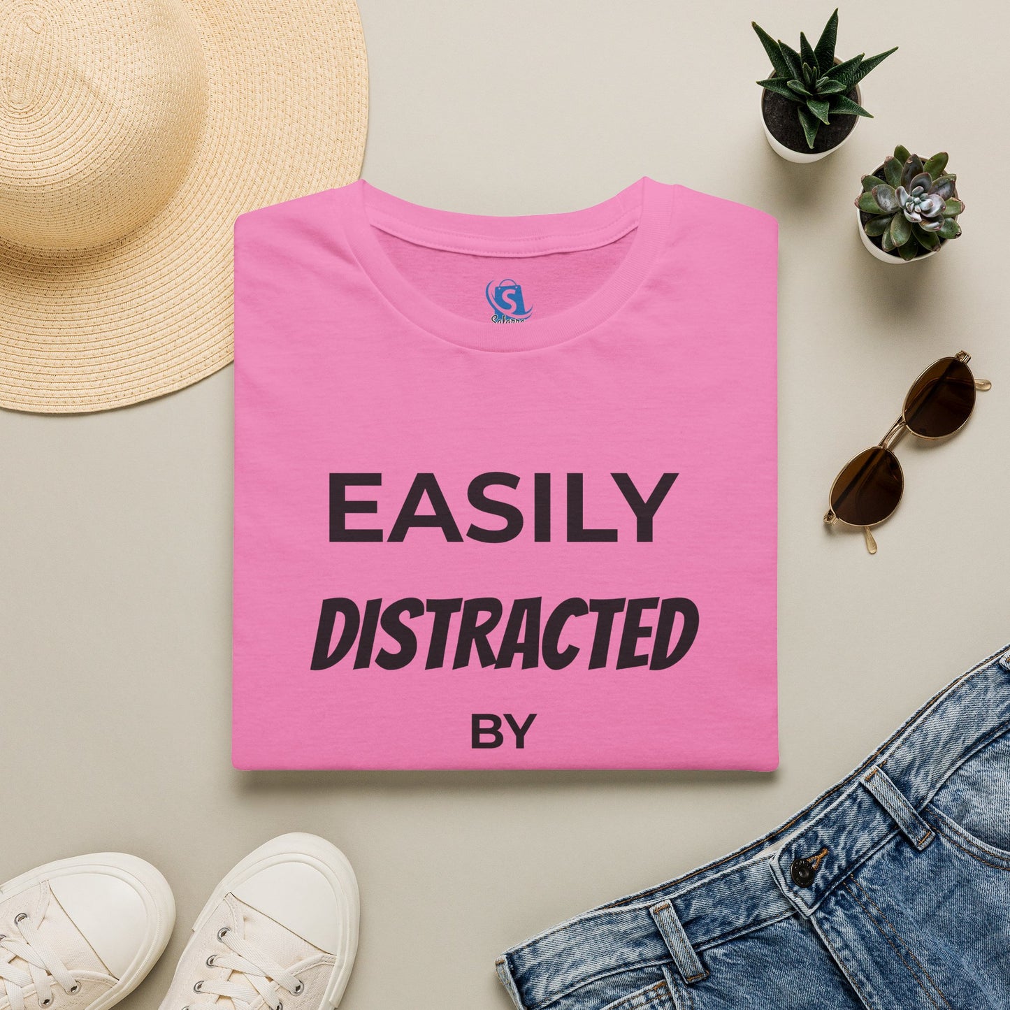 Easily Distracted by Dogs T-Shirt — Funny Dog Lover Tee