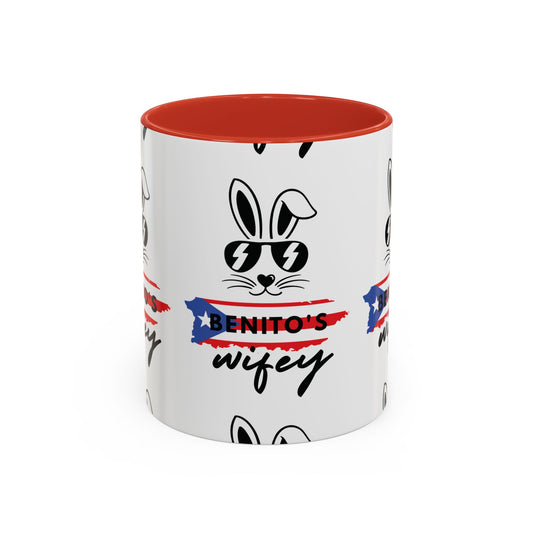 Coffee Mug - "Benito's Wife" Bunny Accent Mug (11/15oz)