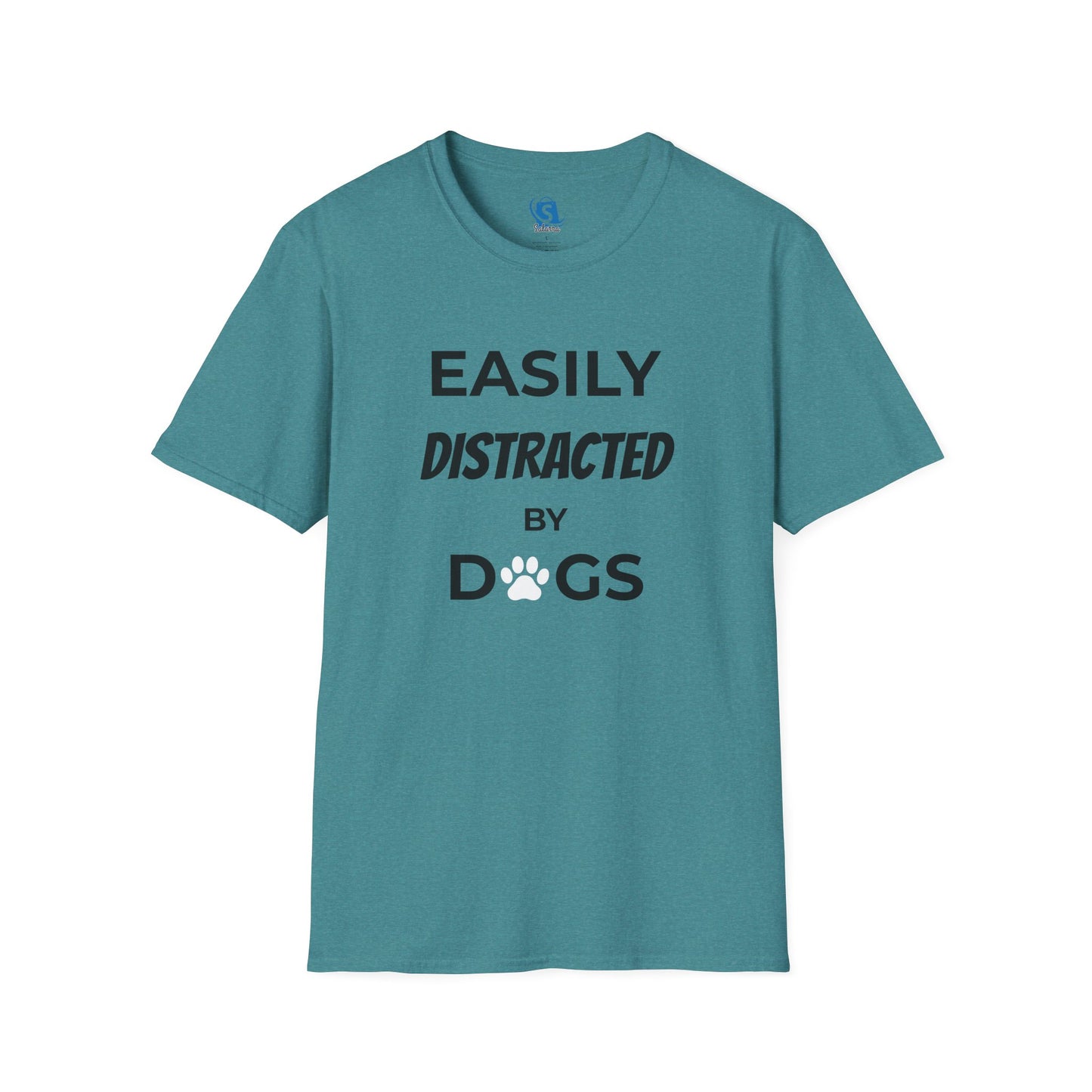 Easily Distracted by Dogs T-Shirt — Funny Dog Lover Tee