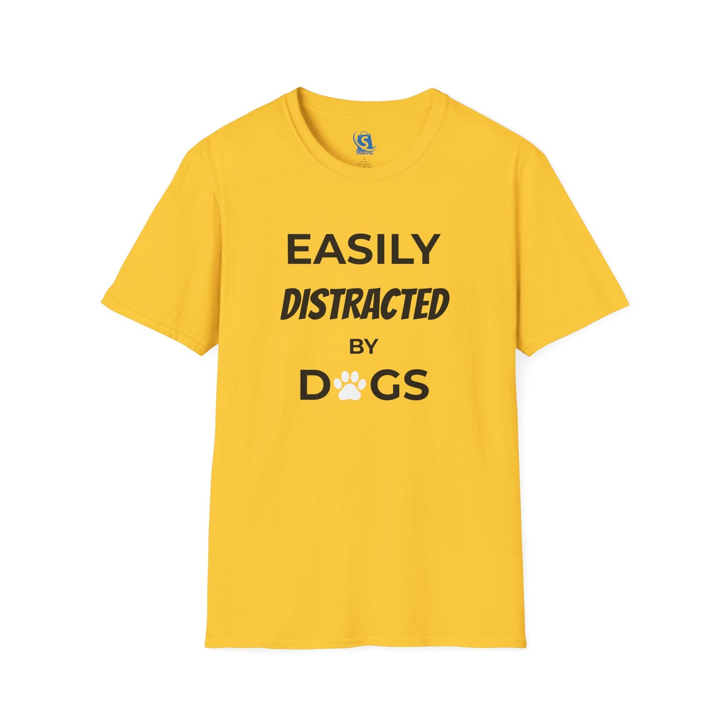 Easily Distracted by Dogs T-Shirt — Funny Dog Lover Tee
