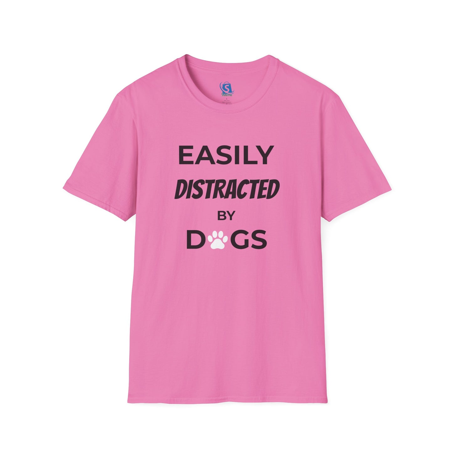 Easily Distracted by Dogs T-Shirt — Funny Dog Lover Tee