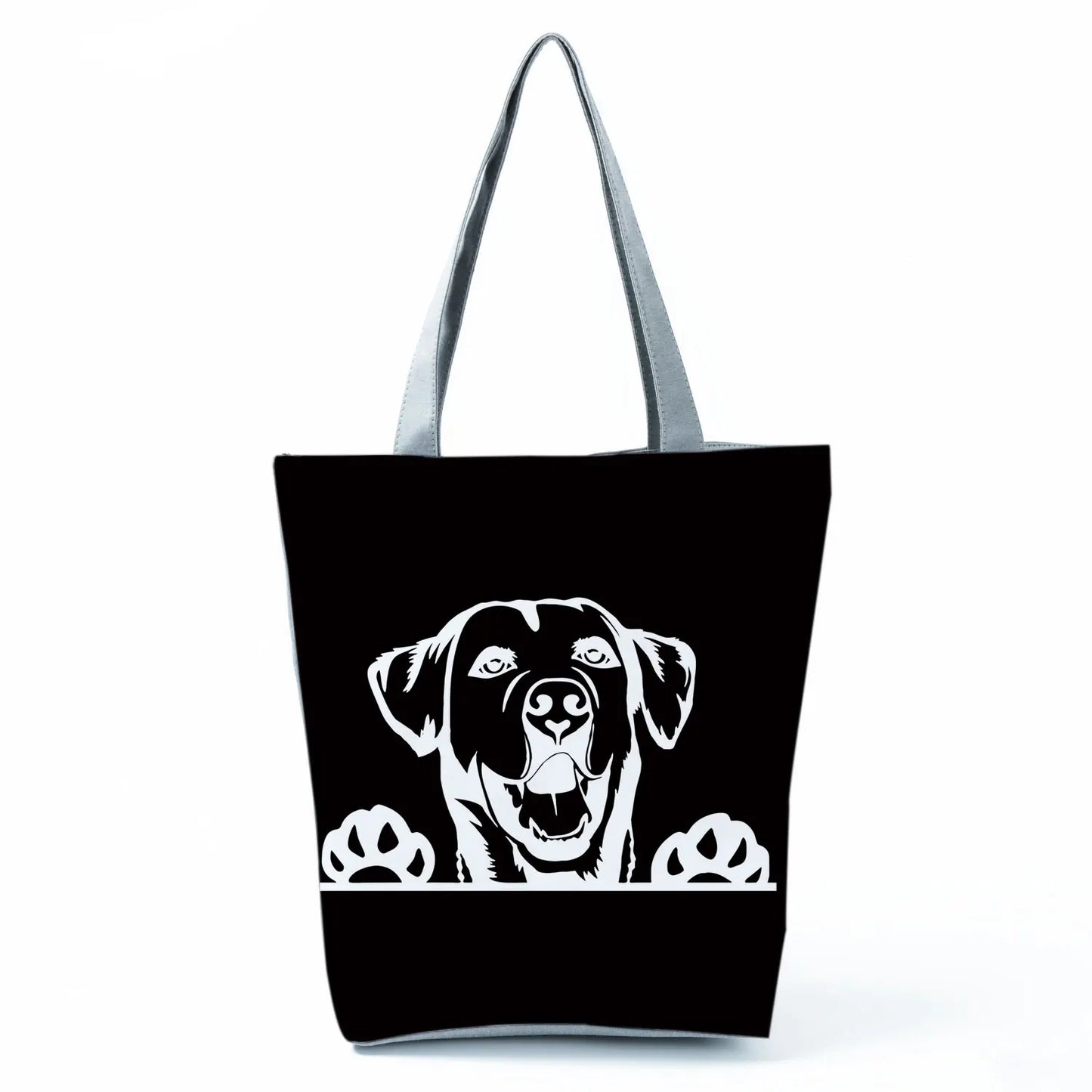 Customizable Cute West Dog Handbags For Women Groceries Pug Retriever Shopping Bags Foldable Animal Large Capacity Shoulder Bag