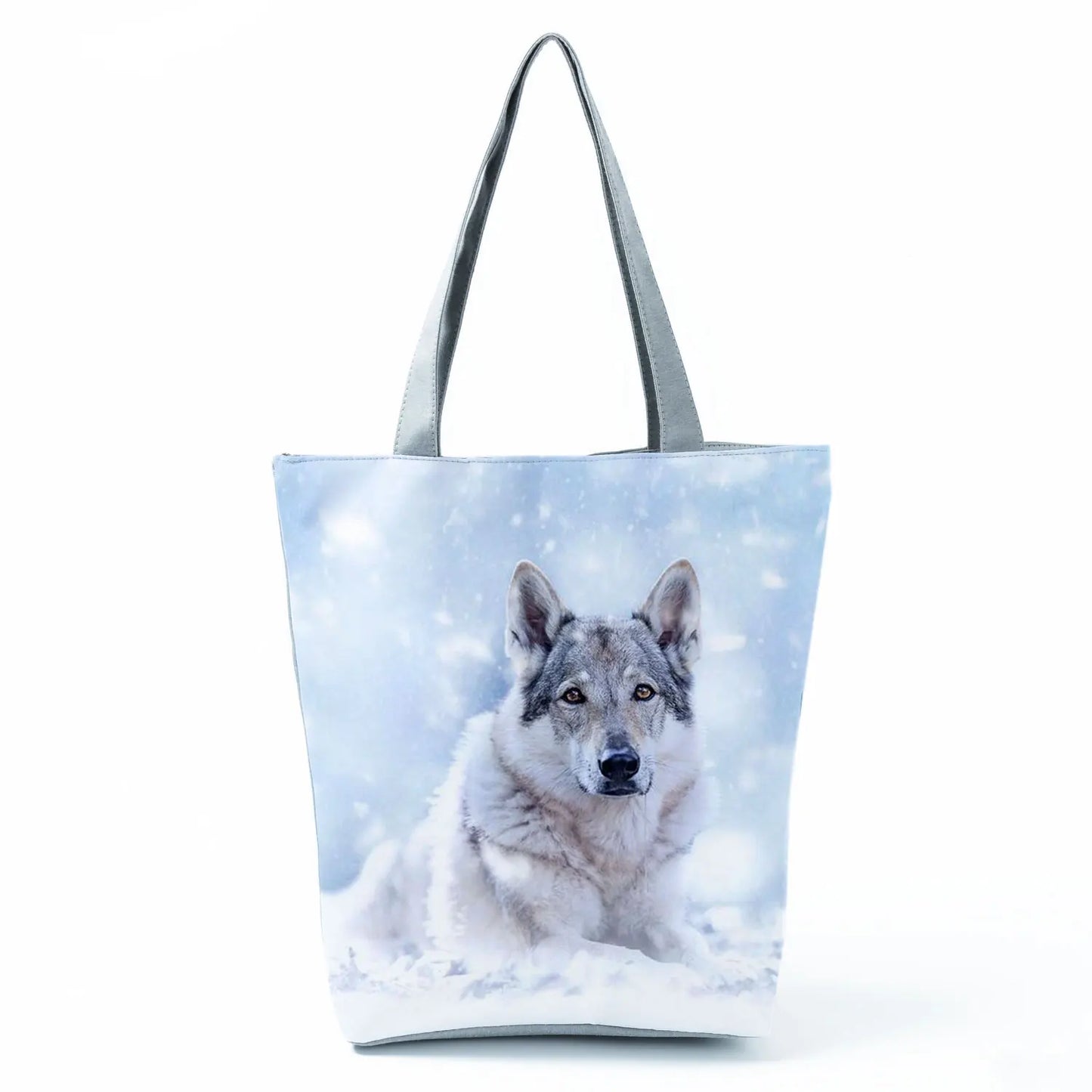 Customizable Cute West Dog Handbags For Women Groceries Pug Retriever Shopping Bags Foldable Animal Large Capacity Shoulder Bag