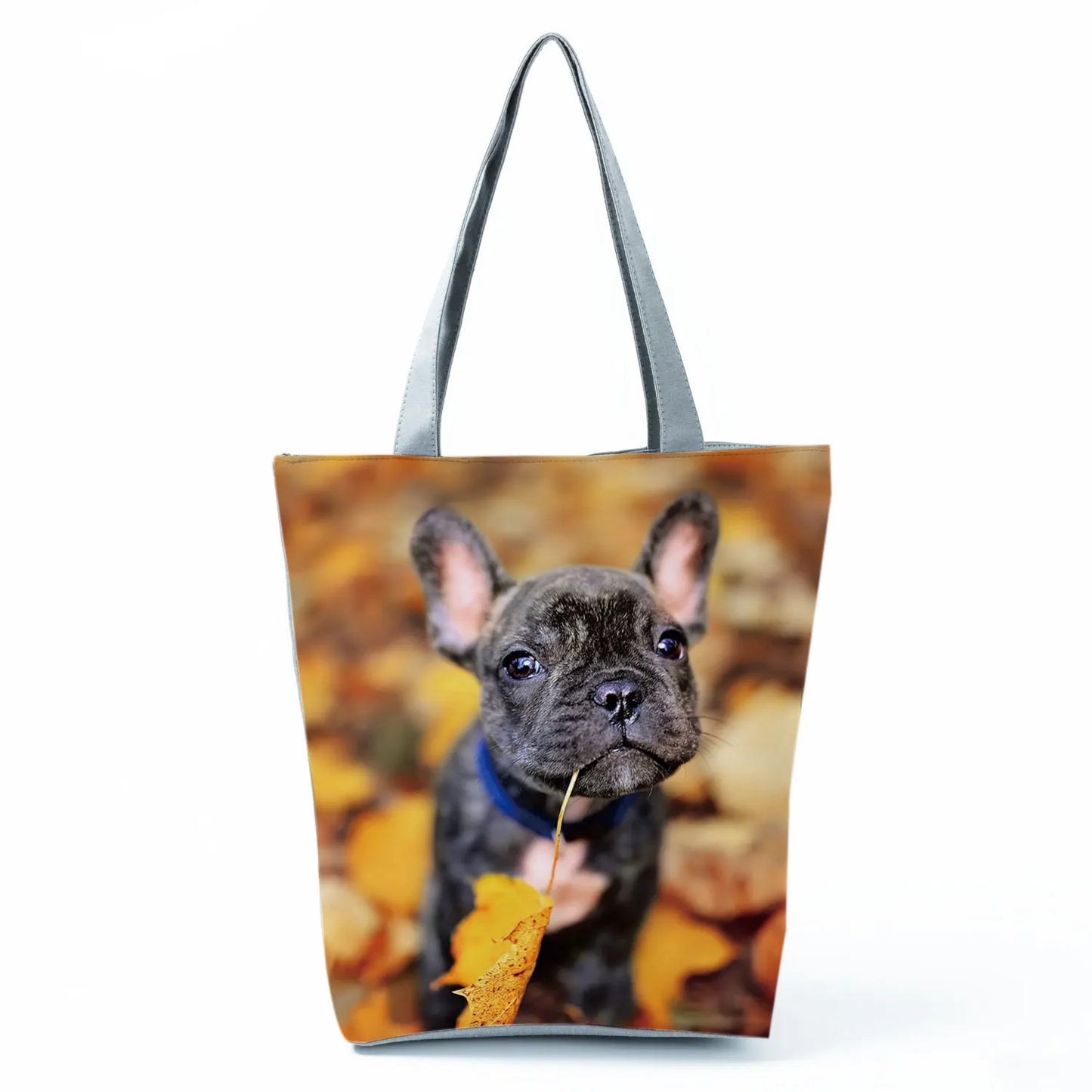 Customizable Cute West Dog Handbags For Women Groceries Pug Retriever Shopping Bags Foldable Animal Large Capacity Shoulder Bag
