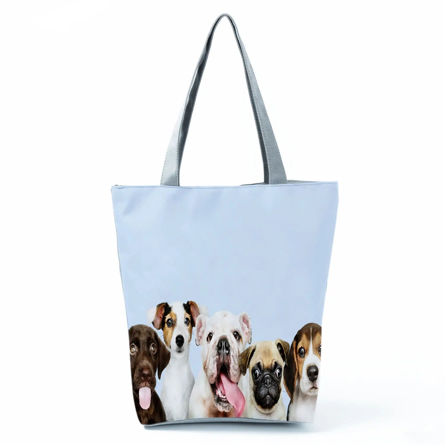 Customizable Cute West Dog Handbags For Women Groceries Pug Retriever Shopping Bags Foldable Animal Large Capacity Shoulder Bag