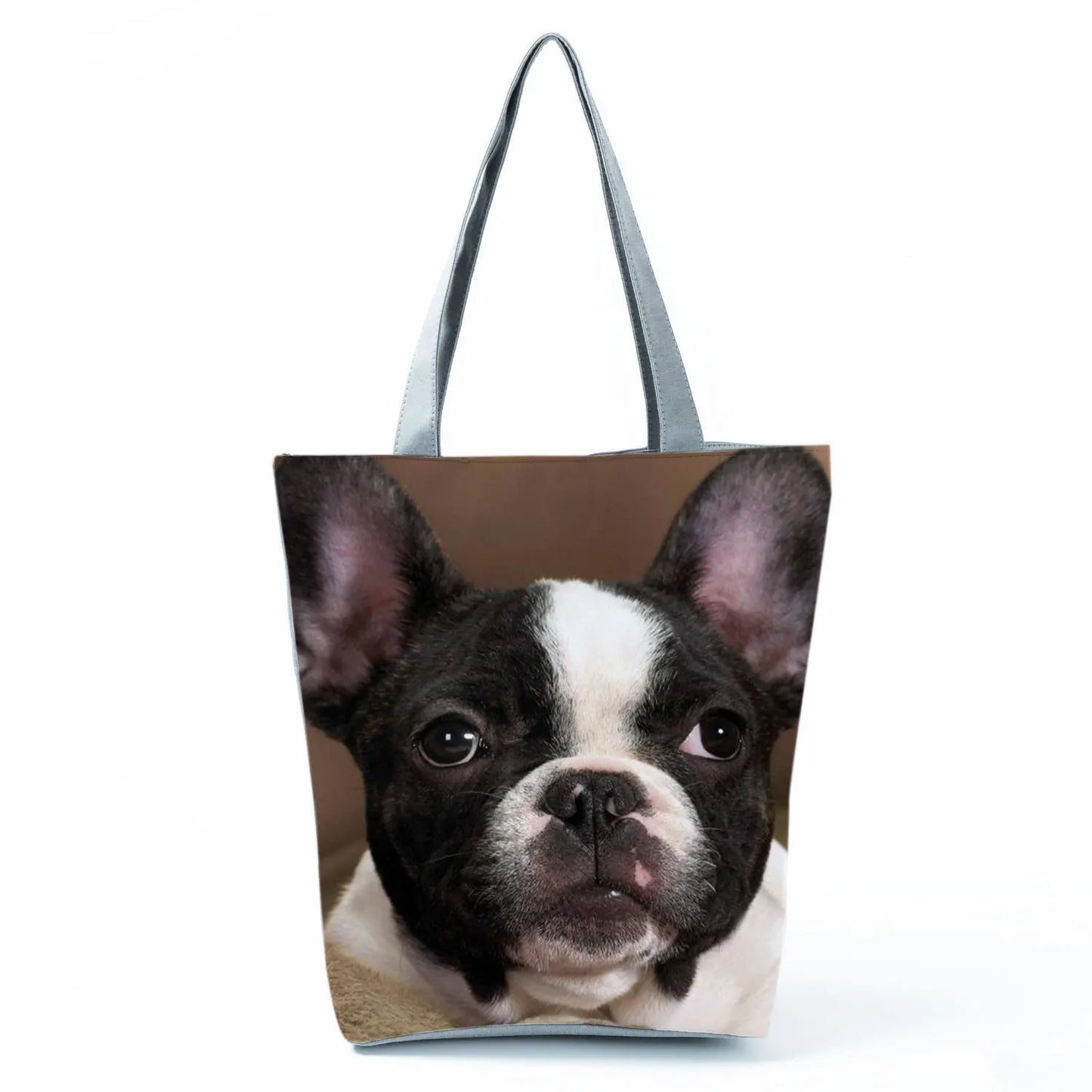 Customizable Cute West Dog Handbags For Women Groceries Pug Retriever Shopping Bags Foldable Animal Large Capacity Shoulder Bag