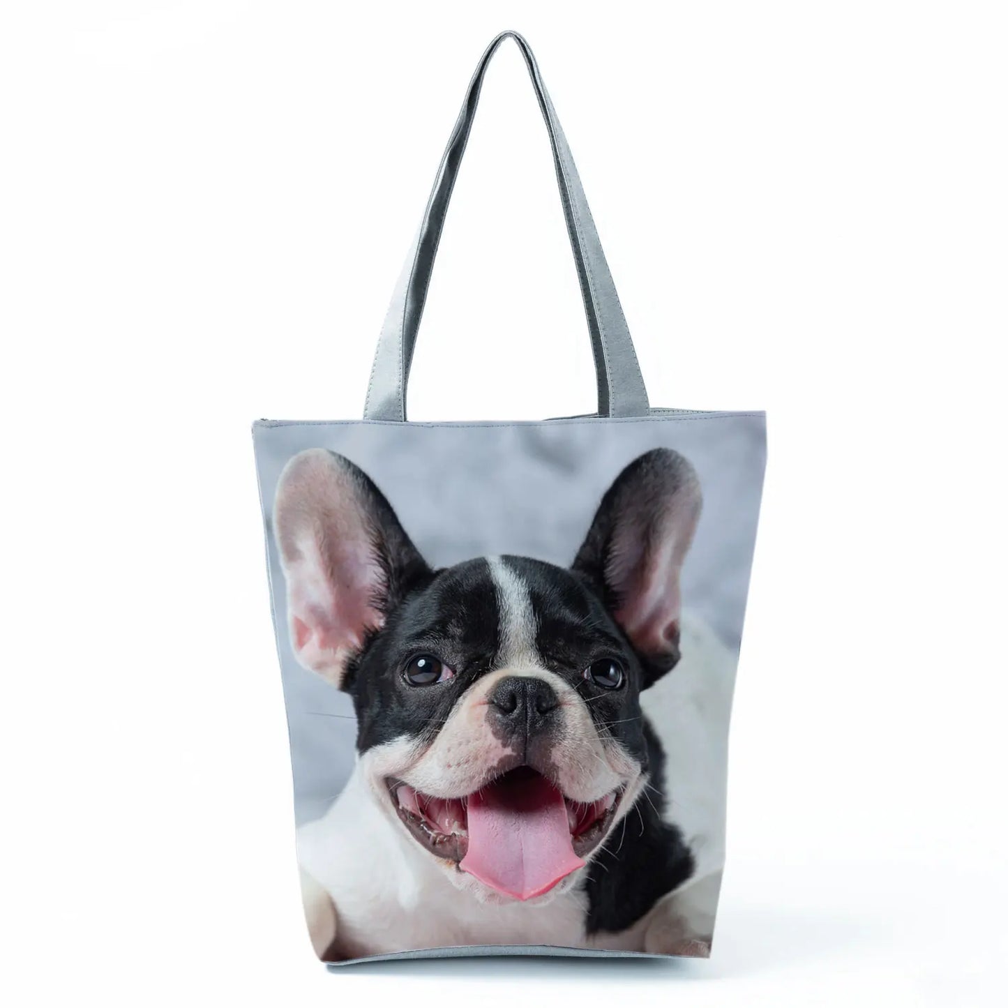 Customizable Cute West Dog Handbags For Women Groceries Pug Retriever Shopping Bags Foldable Animal Large Capacity Shoulder Bag