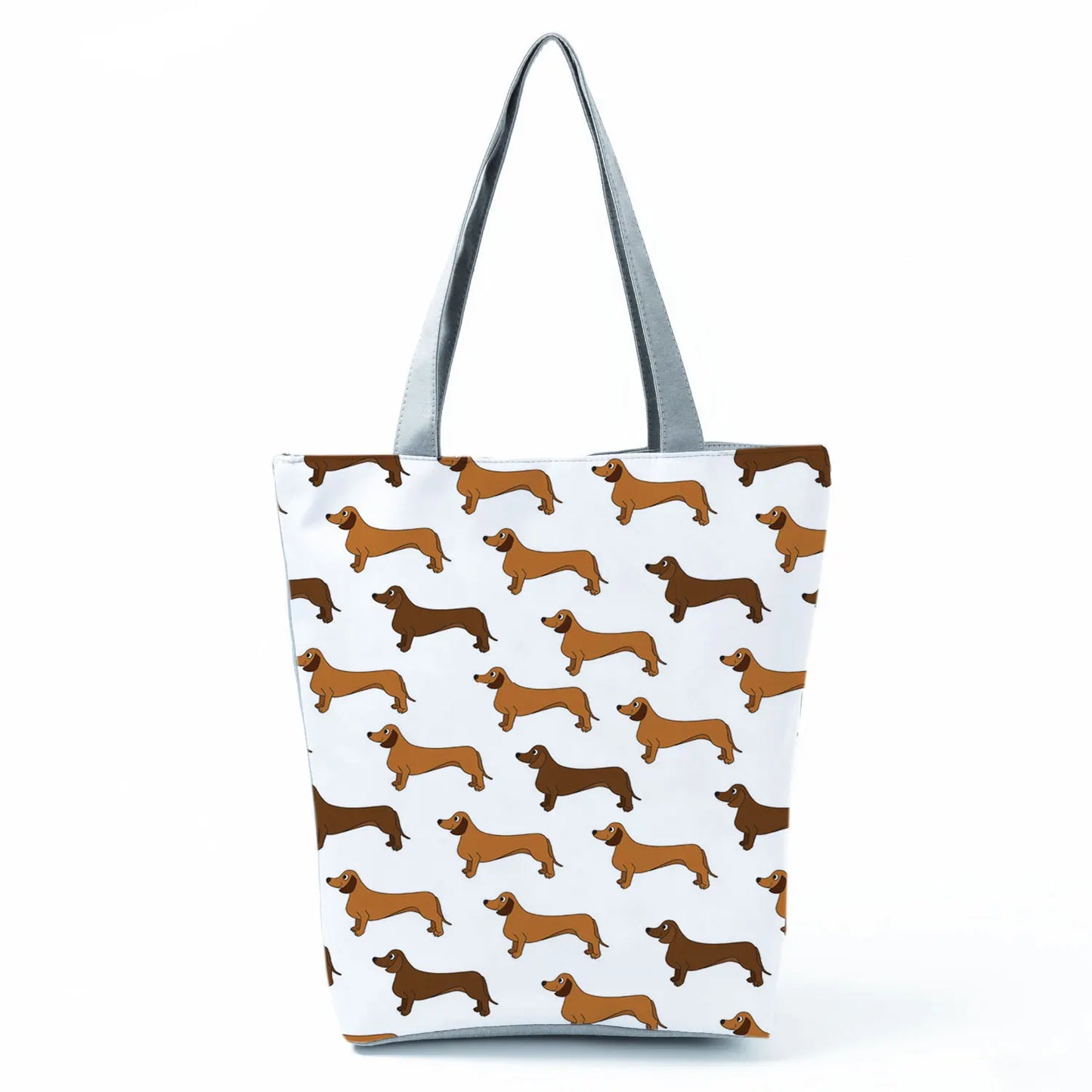 Customizable Cute West Dog Handbags For Women Groceries Pug Retriever Shopping Bags Foldable Animal Large Capacity Shoulder Bag