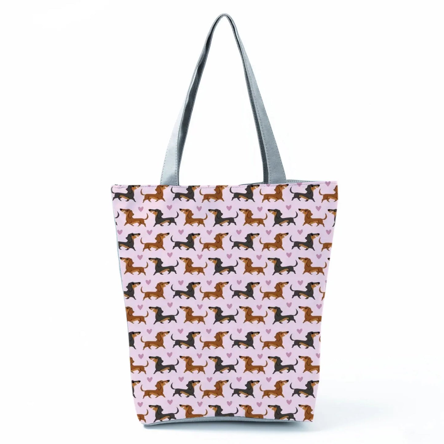 Customizable Cute West Dog Handbags For Women Groceries Pug Retriever Shopping Bags Foldable Animal Large Capacity Shoulder Bag