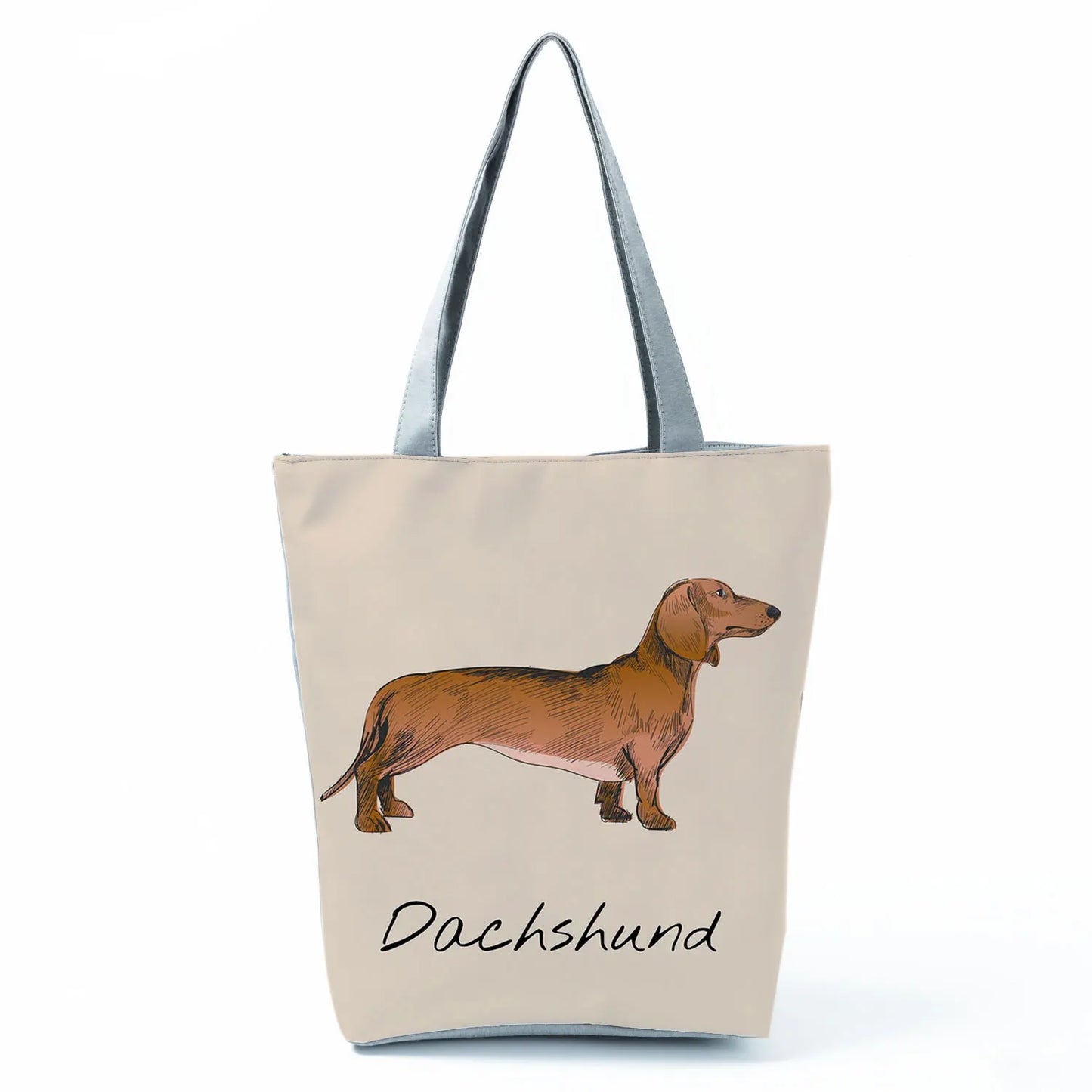 Customizable Cute West Dog Handbags For Women Groceries Pug Retriever Shopping Bags Foldable Animal Large Capacity Shoulder Bag