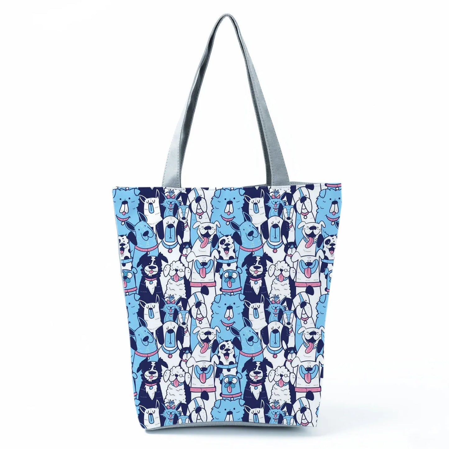 Customizable Cute West Dog Handbags For Women Groceries Pug Retriever Shopping Bags Foldable Animal Large Capacity Shoulder Bag
