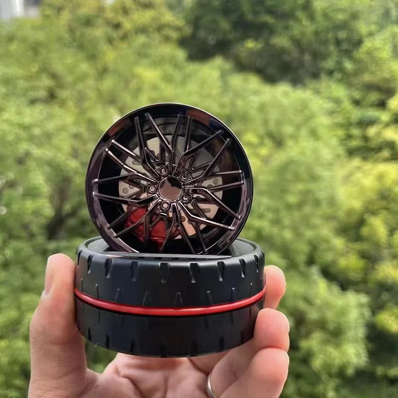 Car Solar Speed Hub Aromatherapy Solar Rotating Tire Air Refresher Liquid Perfume