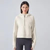 Autumn Winter New Warm Inner Velvet Sports Hoodie Stand up Collar Hoodie Half Zipper Sports Hoodie