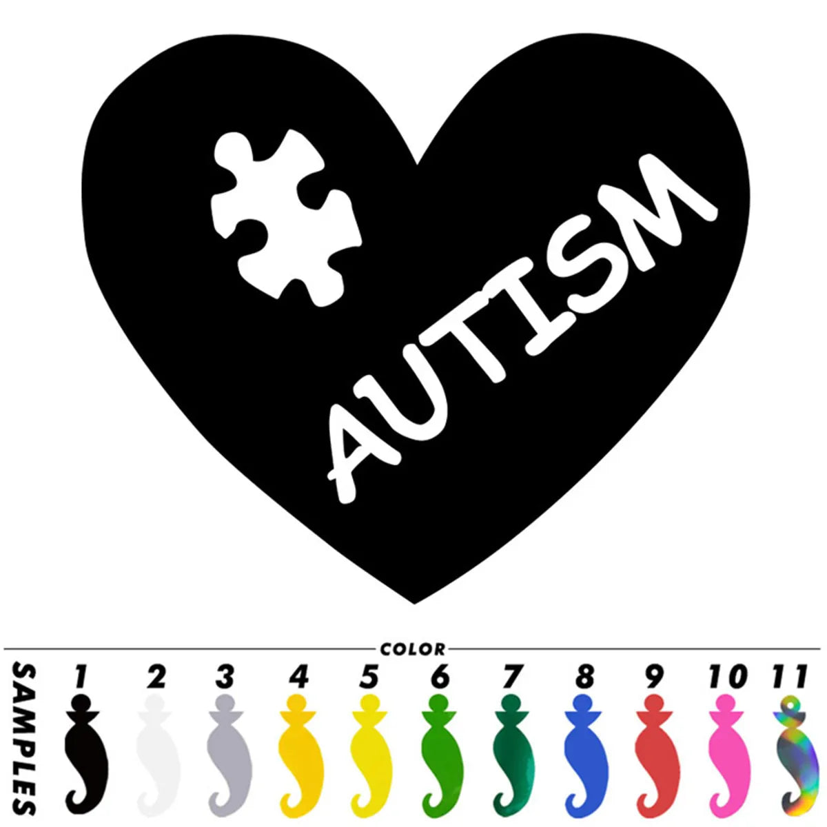 AUTISM Heart Puzzle Sticker Car Window Bumper Laptop Motorcycle Vinyl Decal Gift Die Cut Decals Latop Window Glass Vinyl Sticker