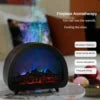2026 Newest Portable USB Plastic Aroma Diffuser Flame Humidifier 3D Fire Ultrasonic Remote Control Aromatherapy for Household