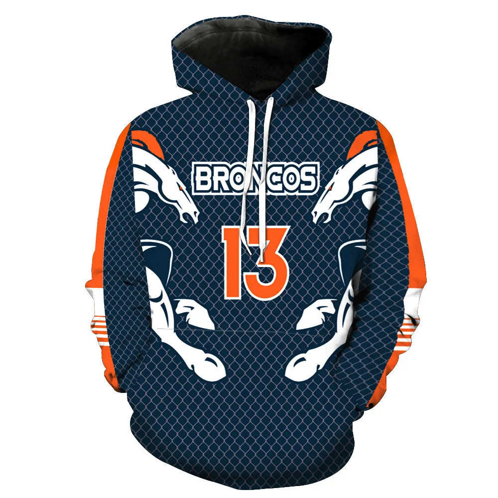 New Fashion 3D Classic Printing Hoodies Adolescent Pullover Men's Long Sleeve Tracksuit American Rugby Team Hoodies