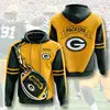 New Fashion America Hot Sale USA  Football Team Sports Hoodies 3D Print Customize Polyester Man Sports Sweatshirts Team Hoodies