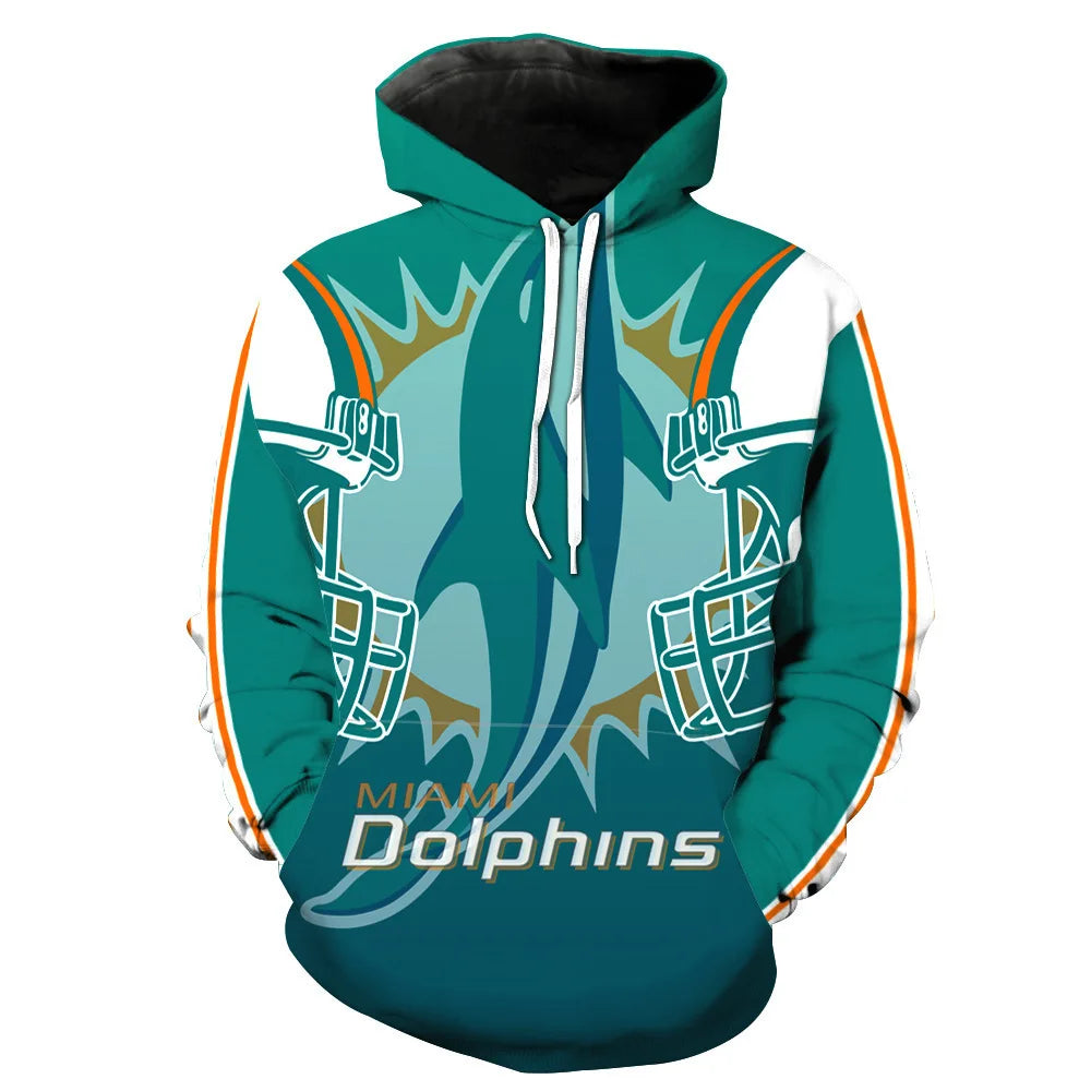 New Fashion 3D Classic Printing Hoodies Adolescent Pullover Men's Long Sleeve Tracksuit American Rugby Team Hoodies