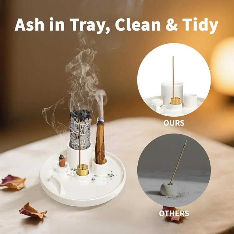 Wholesale Natural Palo Santo Incense Wood Sticks with Ceramic Holder and Handle Aromatic Scents for Meditation