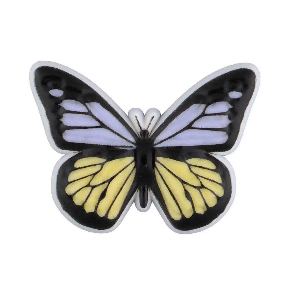 New Arrival Custom PVC Shoe Charms 3D UV Printing Flower Butterfly Design for Autism Beach Sandals Clogs Decoration Wholesale