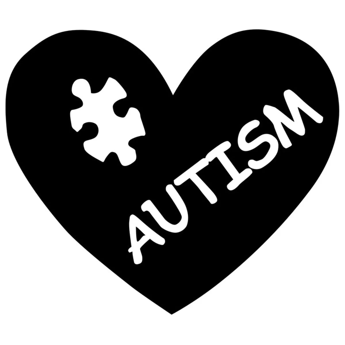 AUTISM Heart Puzzle Sticker Car Window Bumper Laptop Motorcycle Vinyl Decal Gift Die Cut Decals Latop Window Glass Vinyl Sticker