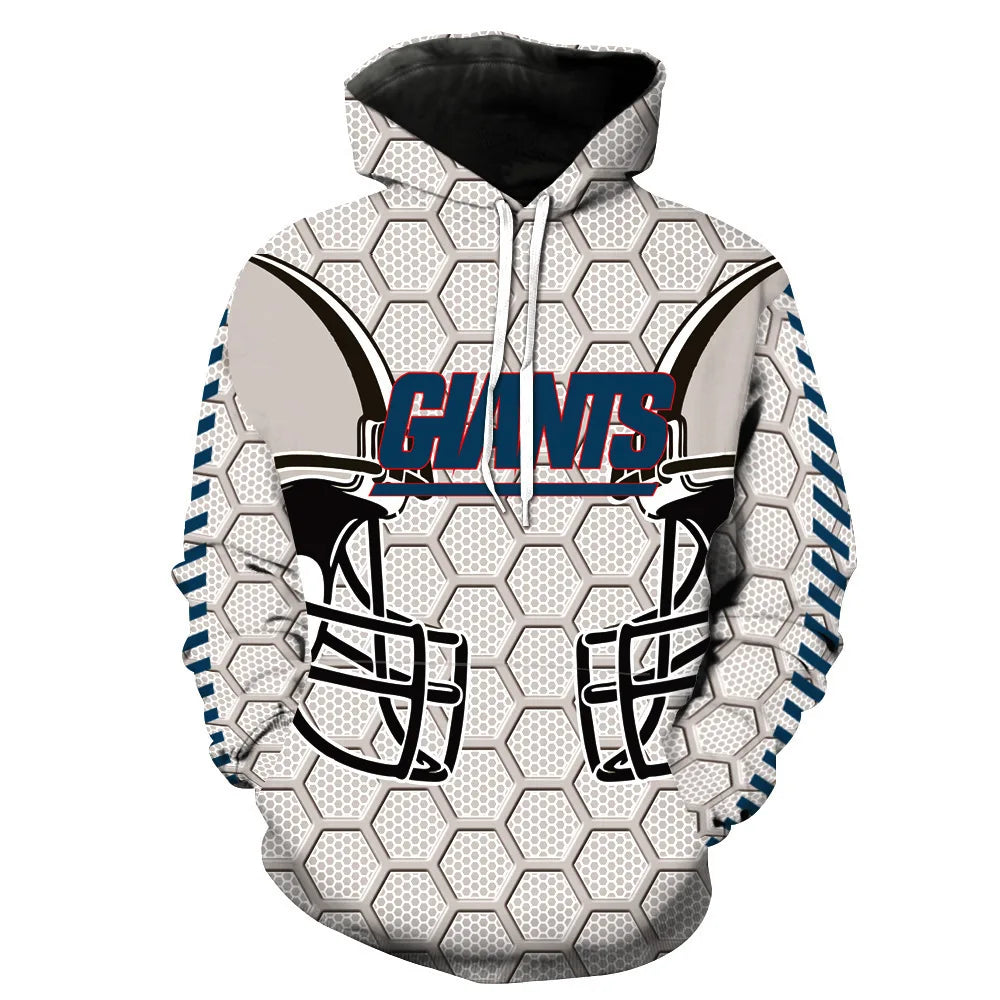 New Fashion 3D Classic Printing Hoodies Adolescent Pullover Men's Long Sleeve Tracksuit American Rugby Team Hoodies