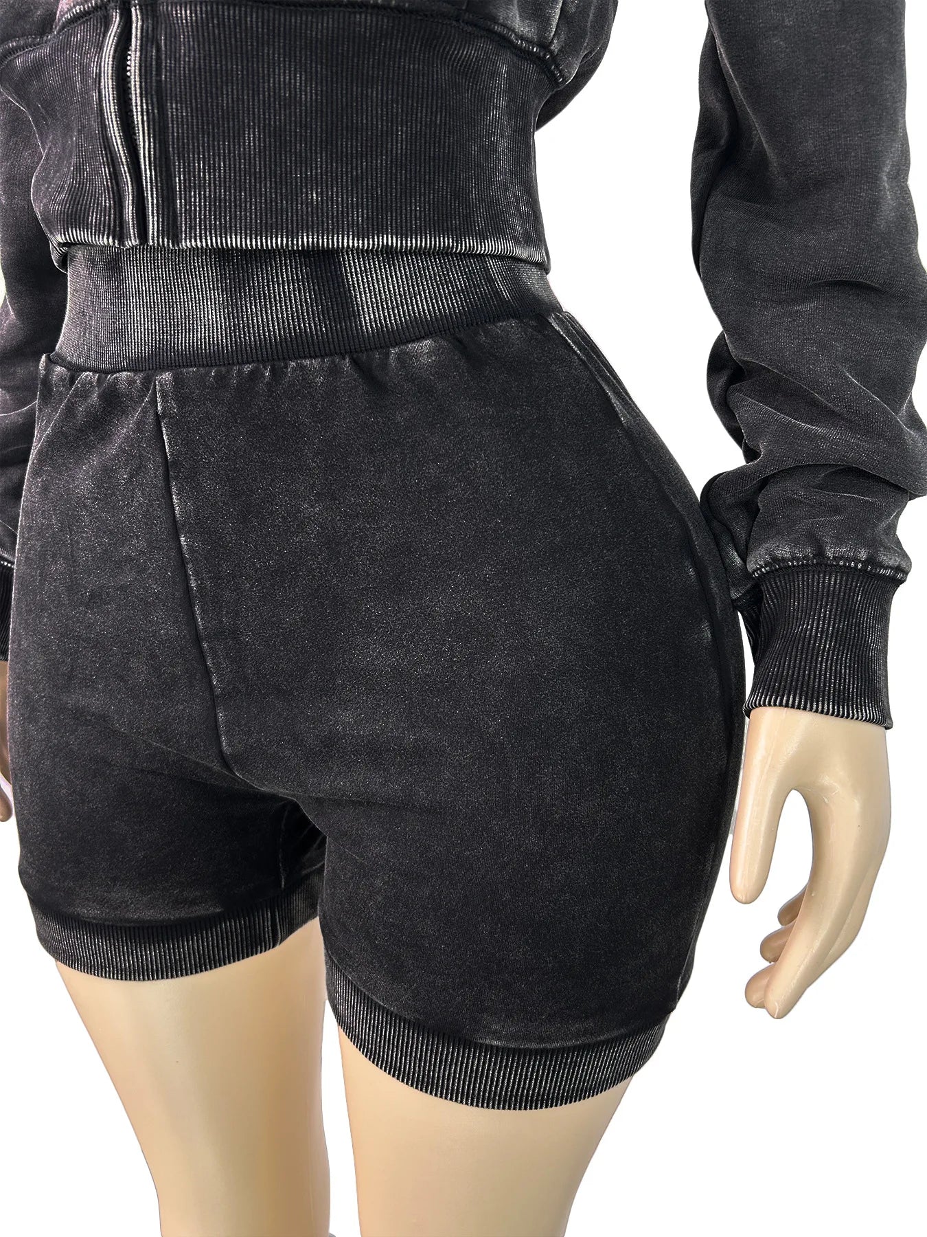 2026 Trending Spring Women Fleece Hoody and Shorts Two Pieces Sets Jogger Sets Tracksuits