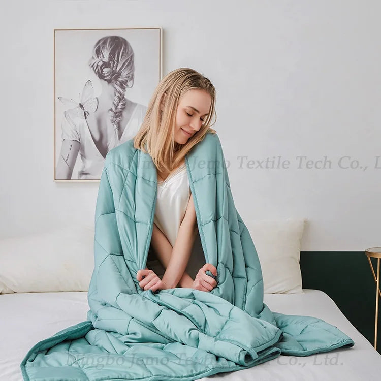1MOQ Glass Beads Weighted Blanket Custom Autism Heavy Adults Sensory Heavy Blanket Weighted Blanket