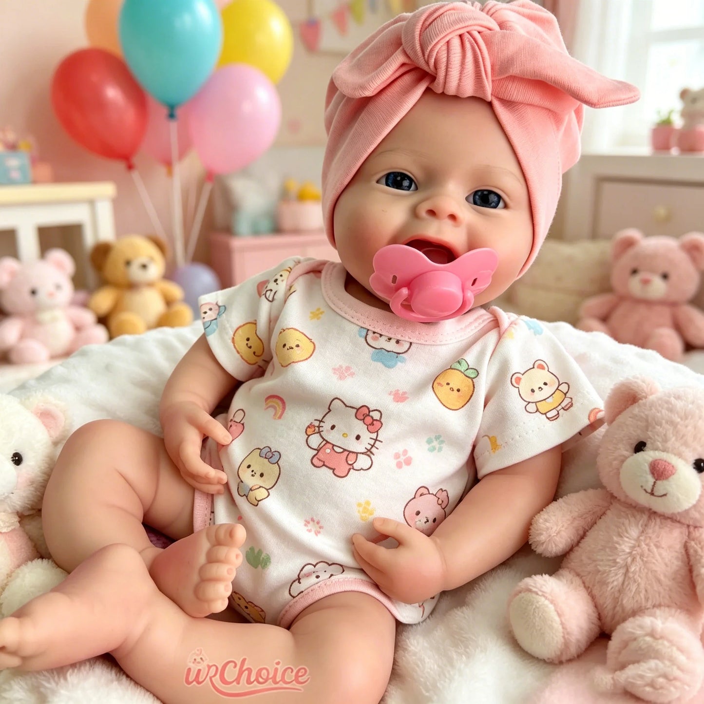 Factory Direct 18Inch Silicone Reborn Baby Doll Open Mouth Girl Realistic Vein Detail Baby Memorial Keepsake Collectible