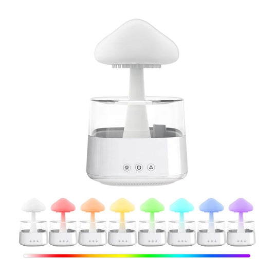 High Quality Desktop Rain Humidifier With 7 Coloured Lights White Noise Sleep Aid and Essential Oil Aromatherapy 3 in 1 for Room