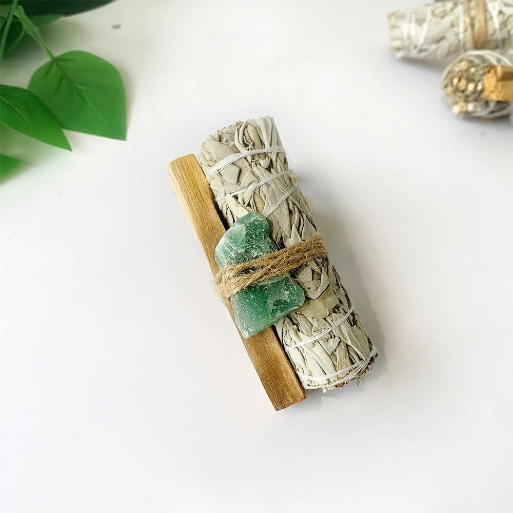 Natural Sage Peru Holy Wood  Crystal Original Stone Aromatherapy Set Yoga Meditation Indoor Purification