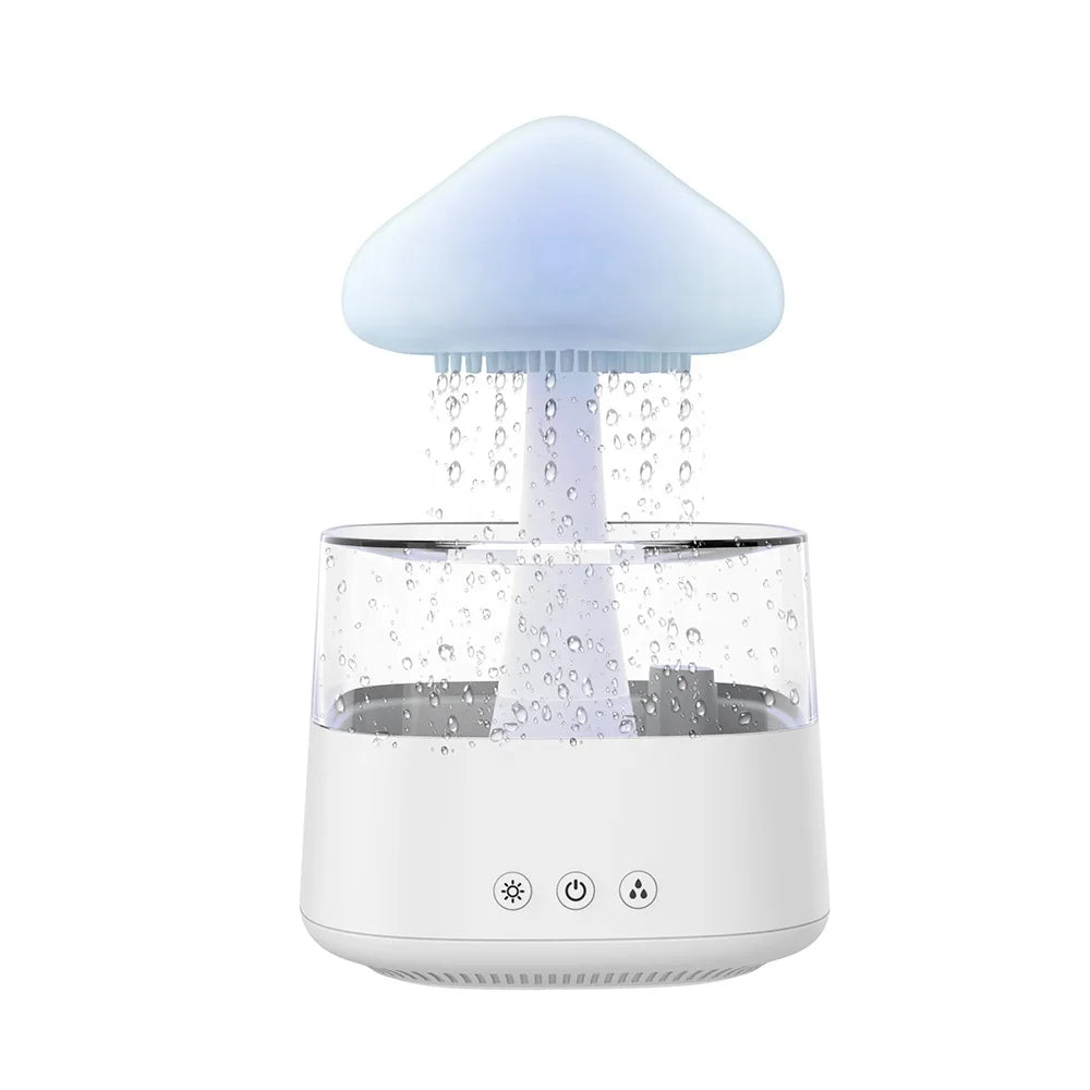 High Quality Desktop Rain Humidifier With 7 Coloured Lights White Noise Sleep Aid and Essential Oil Aromatherapy 3 in 1 for Room