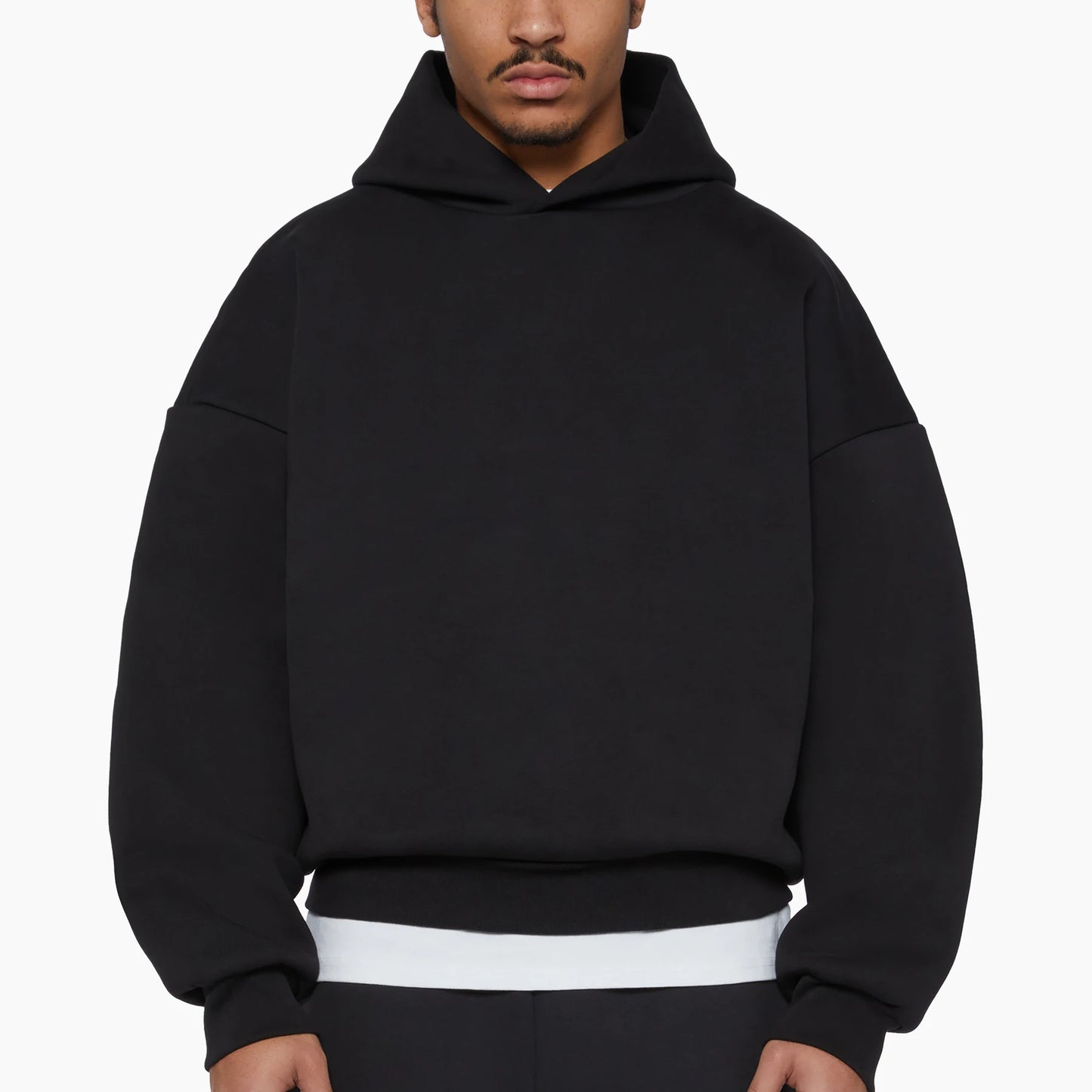 Winter Clean Fit Heavy Weight Custom logo Men's 360gsm 610 Gsm Fleece Cotton Boxy Fit Hoodie