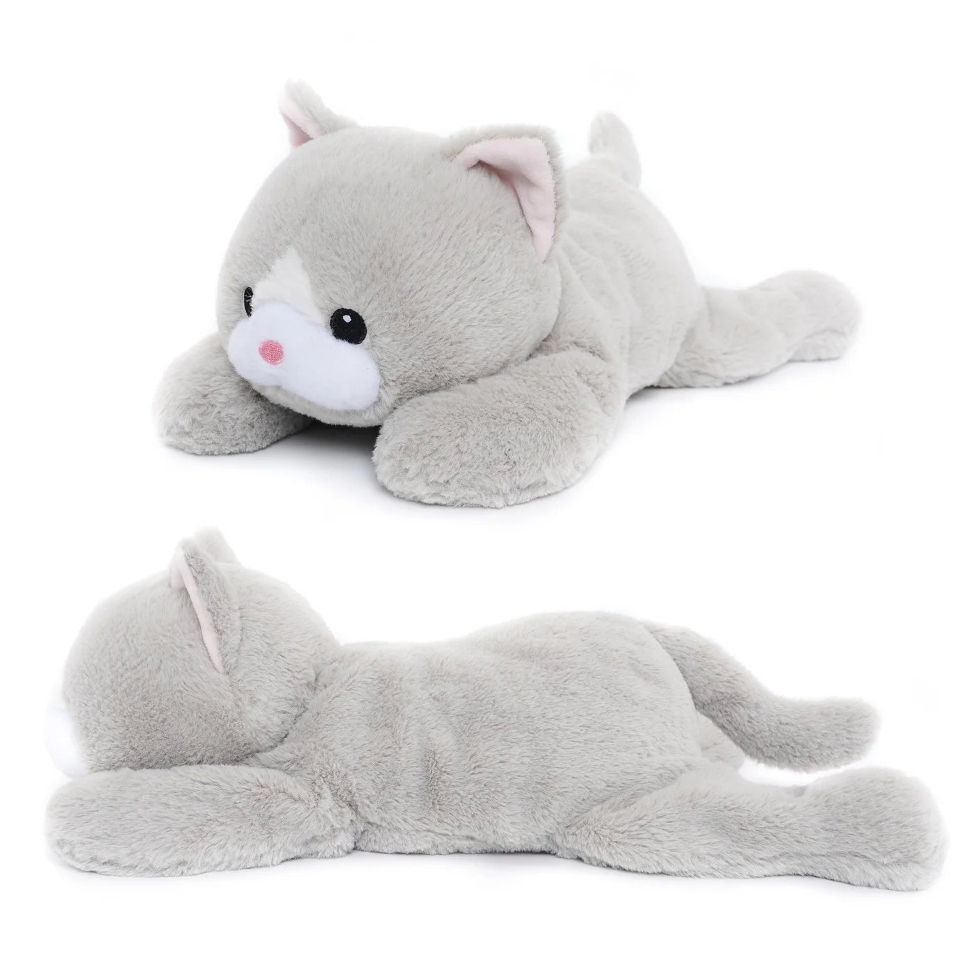 Weighted Super Soft Plush Cat Toy Embroidered Heavy Duty Anxiety Relief Sensory Accessories Stuffed Animal for Kids Gift