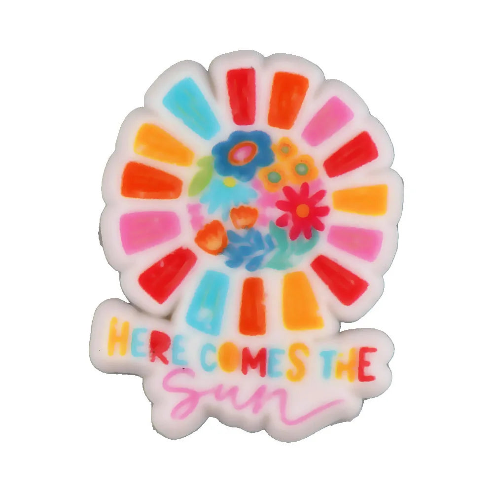 New Arrival Custom PVC Shoe Charms 3D UV Printing Flower Butterfly Design for Autism Beach Sandals Clogs Decoration Wholesale