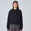 Autumn Winter New Warm Inner Velvet Sports Hoodie Stand up Collar Hoodie Half Zipper Sports Hoodie