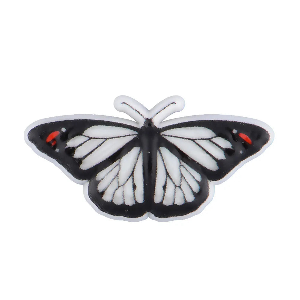 New Arrival Custom PVC Shoe Charms 3D UV Printing Flower Butterfly Design for Autism Beach Sandals Clogs Decoration Wholesale