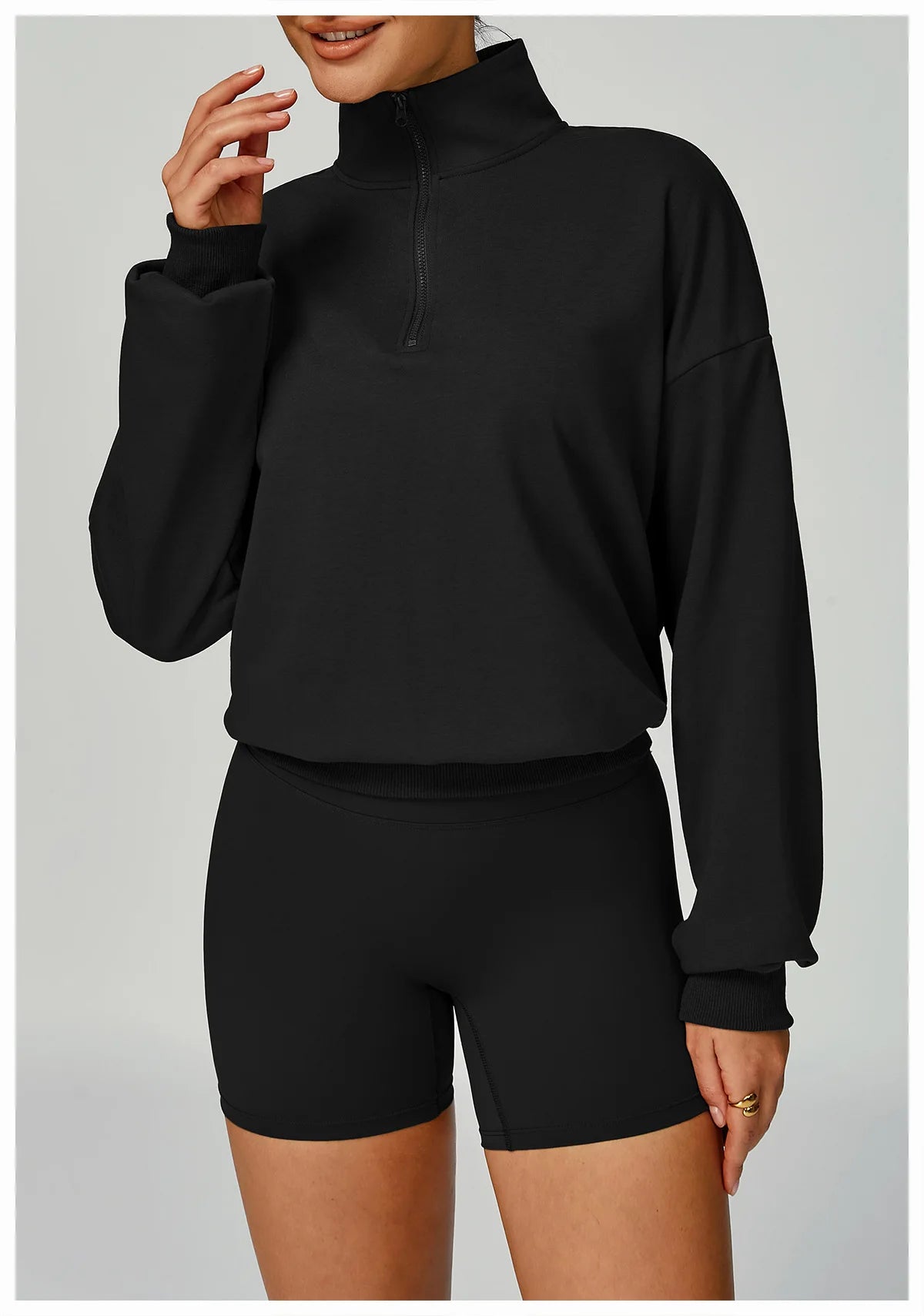Autumn And Winter Zipper Hoodie Casual Loose Windproof Warm Versatile Hoodie Women's Running And Fitness Sportswear